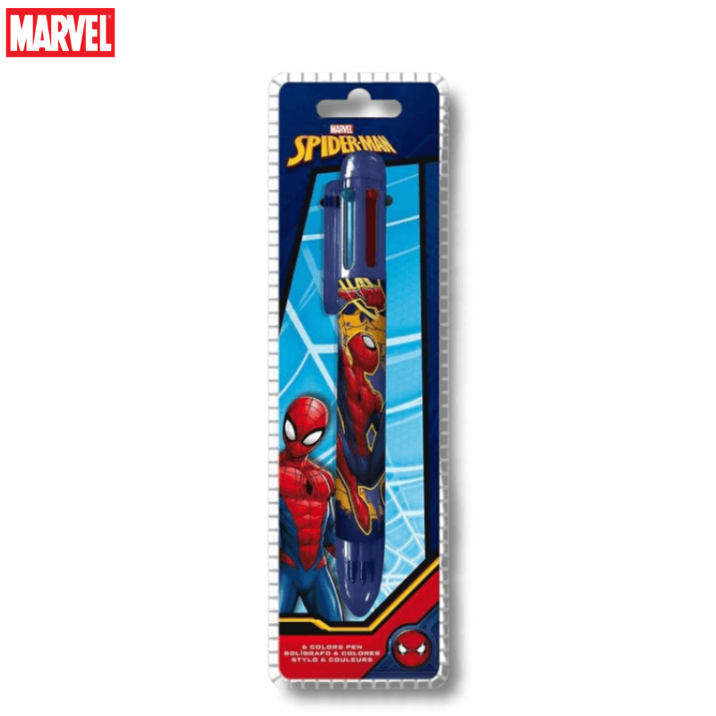 Στυλό με 6 Χρώματα Spiderman - Marvel