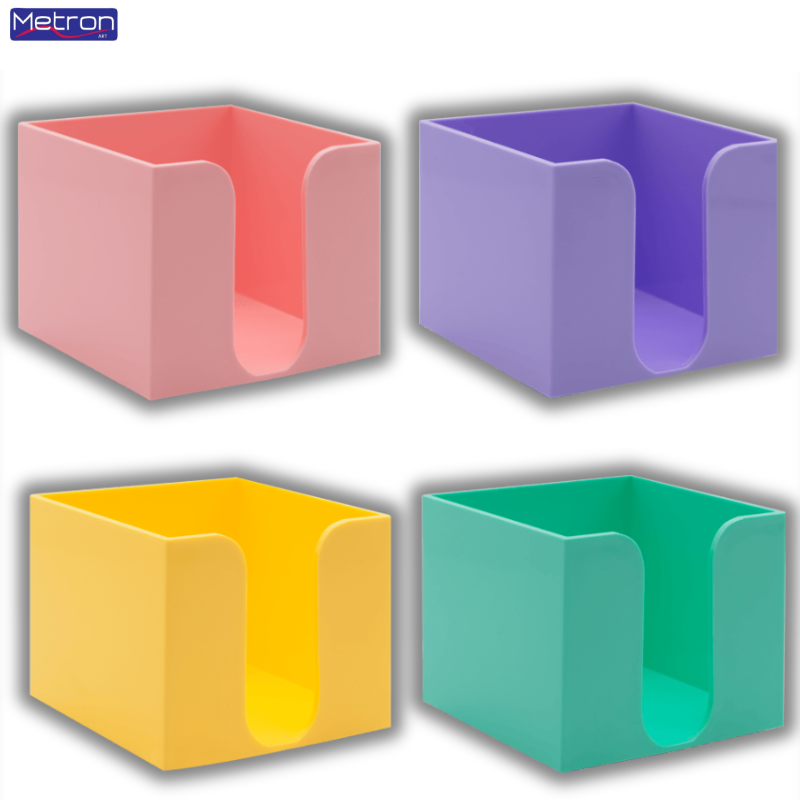 Cube for plastic notepads, pastel colors - Metron