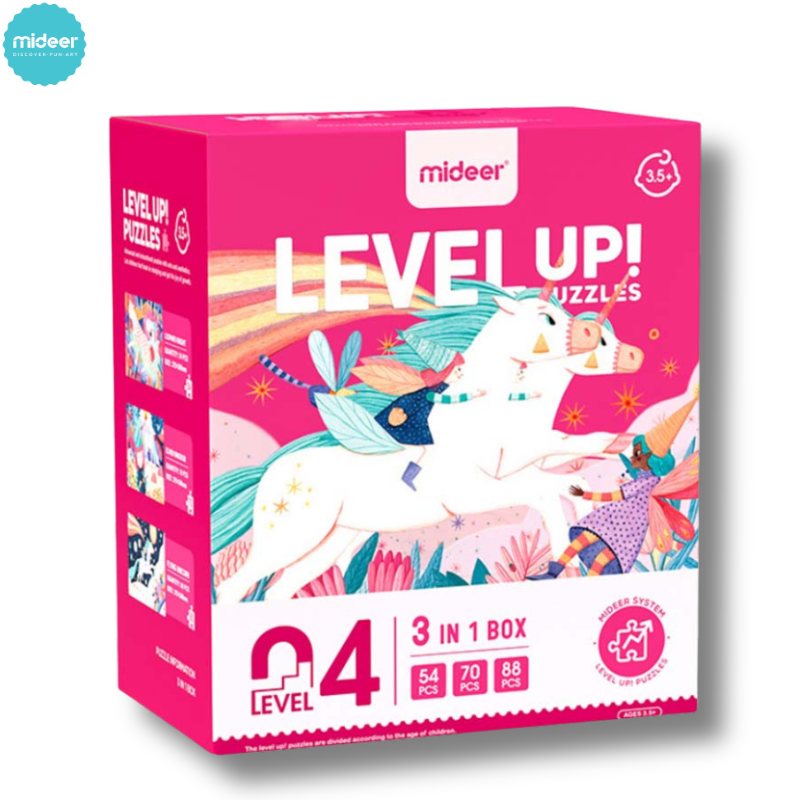 Παζλ 3 σε 1 "Level Up Puzzles" - Mideer