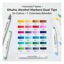 Ohuhu Honolulu Alcohol Art Markers Σετ Μαρκαδόρων 24 Βασικών Χρωμάτων Brush & Chisel - Ohuhu Y30-80404-23