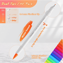Ohuhu Art Marker Σετ 40 Μαρκαδόρων με Βάση το Νερό Brush & Fineliner