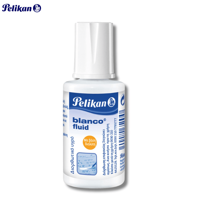Correction Liquid PELIKAN BLANCO Fluid, 20ml with Brush.