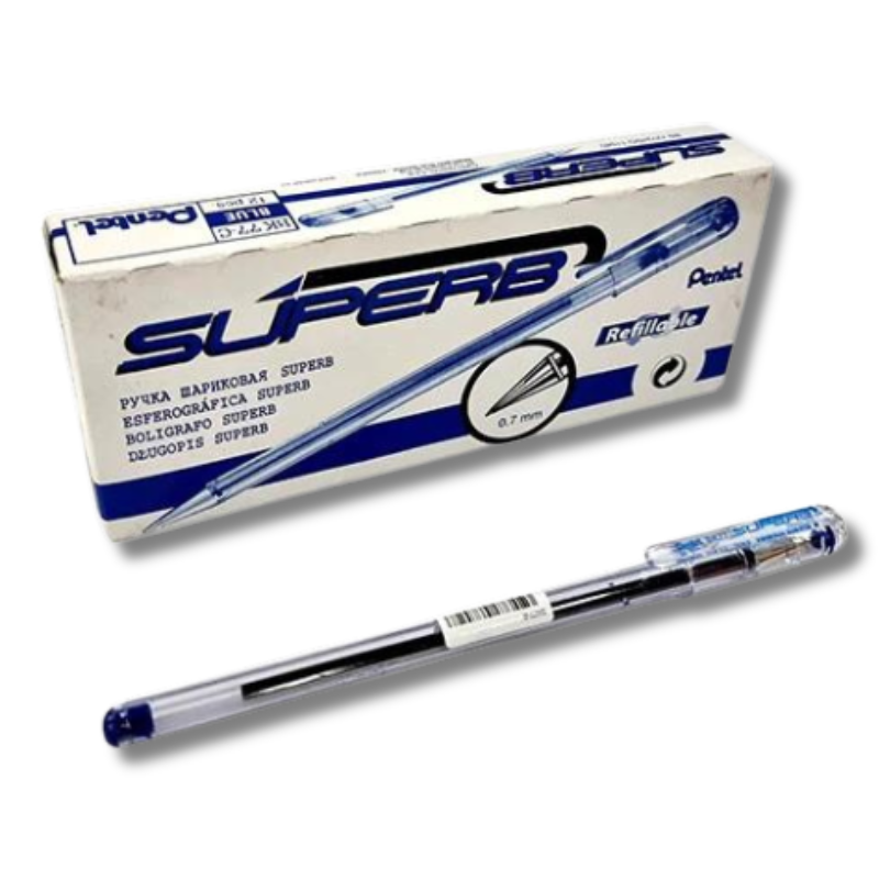 PENTEL SUPERB BK77 Permanent Pen, 0.7mm