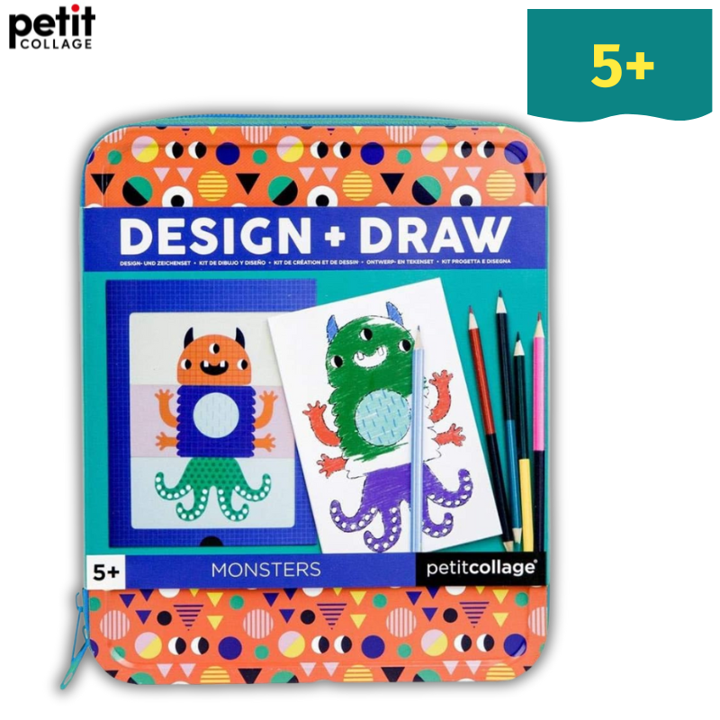 Μαγνητικό Παιχνίδι Ζωγραφικής Design And Draw Monsters - Petit Collage
