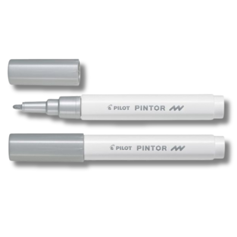 Μαρκαδόρος Ανεξίτηλος Ασημί 1,0mm Pintor Fine - Pilot