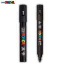 Ακρυλικός Μαρκαδόρος Σχεδίου POSCA PC-5M Μαύρο (Black) - Uni