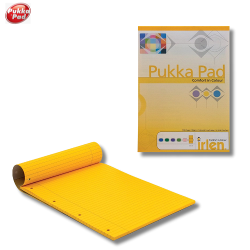 Writing Pad A4 Overlap 100 Pages 80gr Yellow - PUKKA PAD