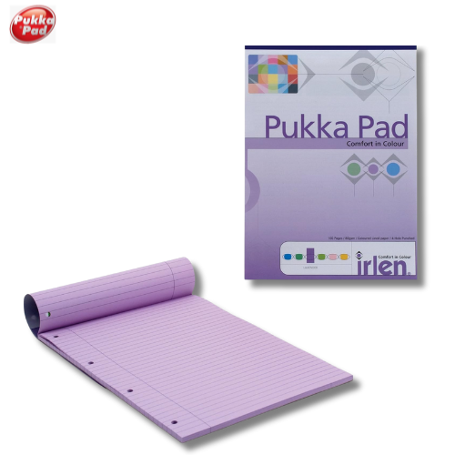 Writing Pad A4 Overlap 100 Pages 80gr Purple - PUKKA PAD