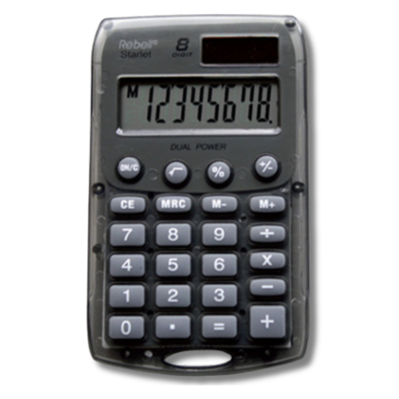 Office Calculator 8 digits, Battery - Luna