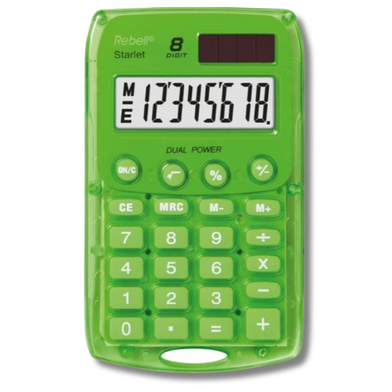 Office Calculator 8 digits, Battery - Luna