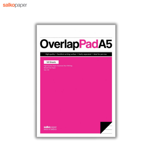 A5 Overlap Writing Pad, 50 Pages, Striped - Salko Paper