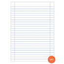 School Notebook 17x25 Blue 20/30/40/50/60/80/100 Sheets