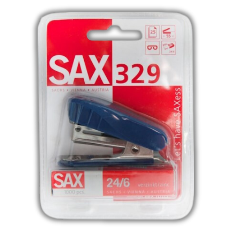 Small Hand Stapler SAX 329 + 1 box Wires No 24/6