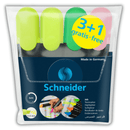 Μαρκαδόροι Υπογράμμισης 4 Φλούο Χρώματα "Job" - Schneider