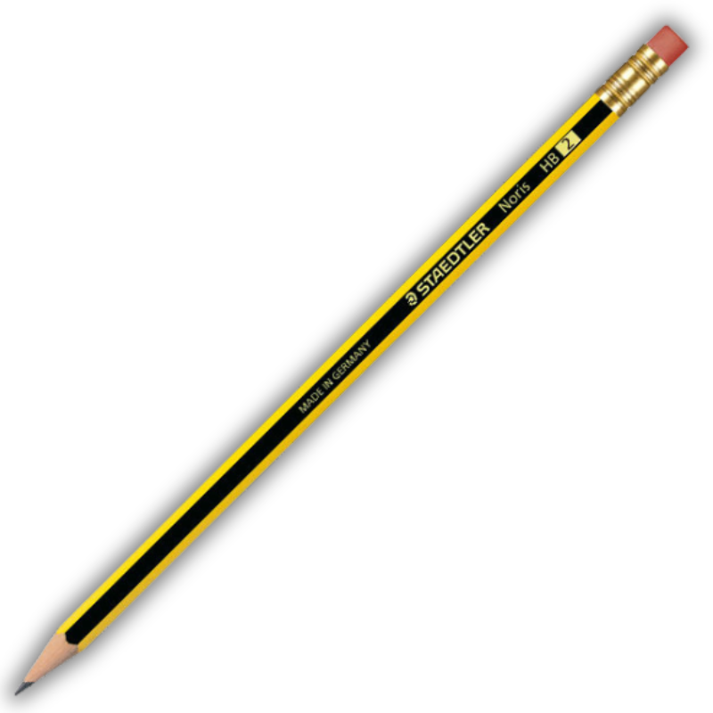 Μολύβι με Γόμα Noris HB2 (Κουτί των 12) - Staedtler