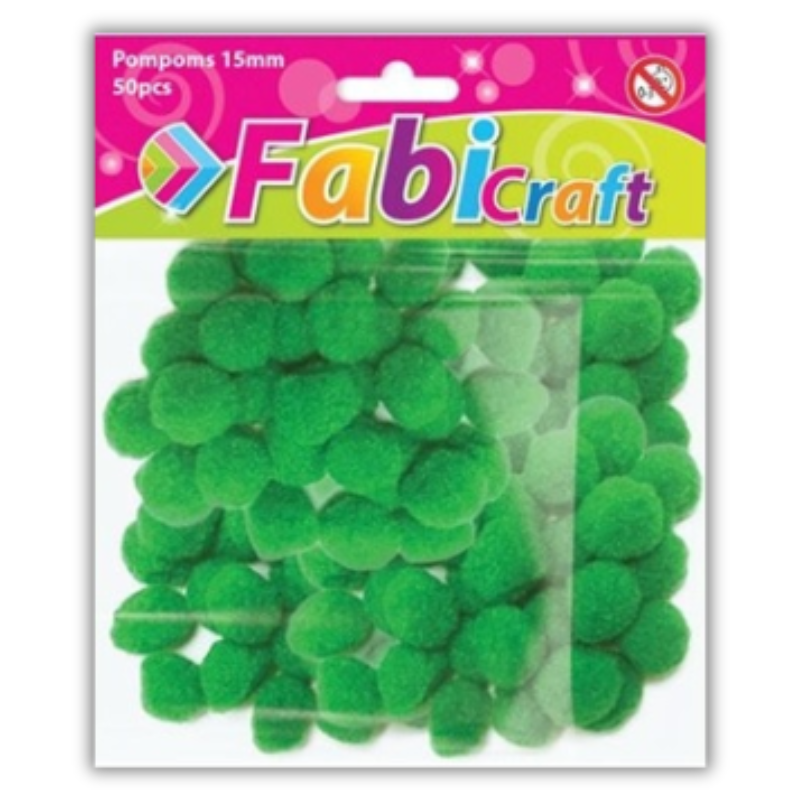 Craft pom poms various sizes 100pcs - FabiCraft