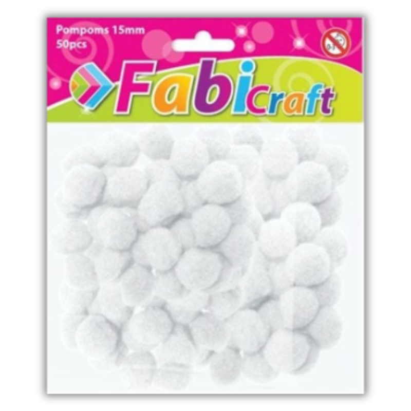 Craft pom poms various sizes 100pcs - FabiCraft