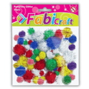 Craft pom poms various sizes 100pcs - FabiCraft
