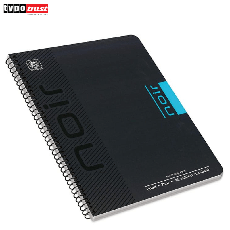 Τετράδιο Σπιράλ "Noir" 4 Θέματα 21x29 - Typotrust
