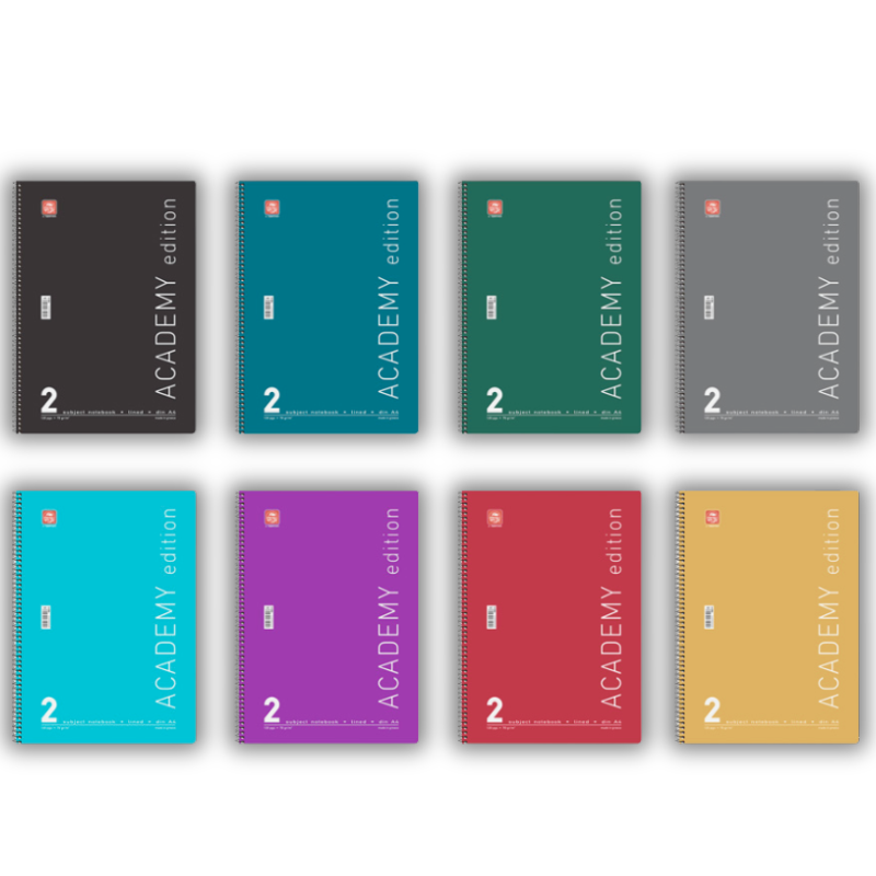 Τετράδιο Σπιράλ Academy 2 Θέματα 21x29 - Typotrust