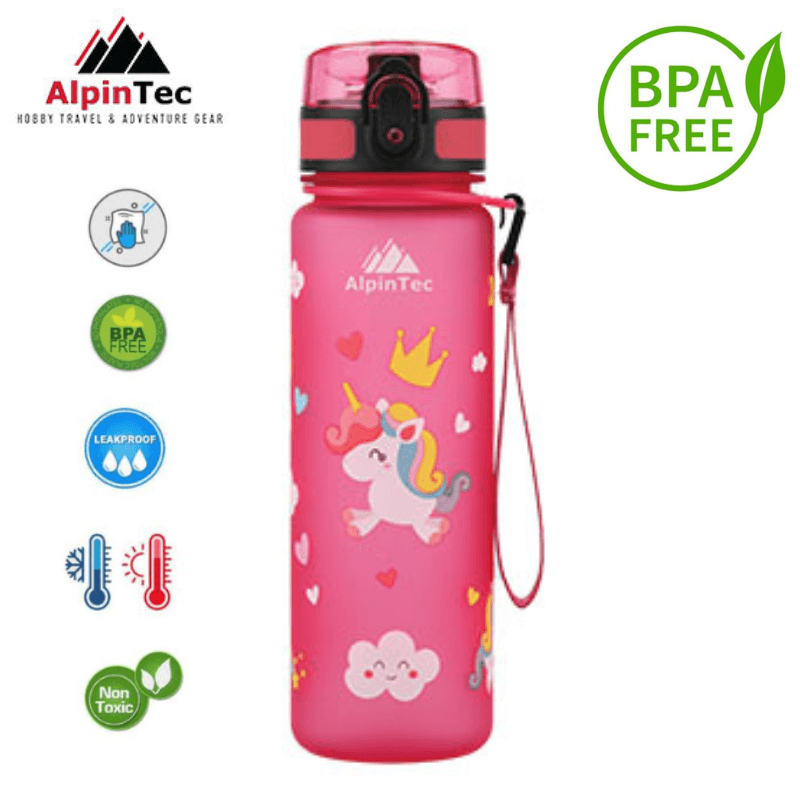 Bib from Tritan BPA FREE 500ml "Unicorn" - AlpinTec