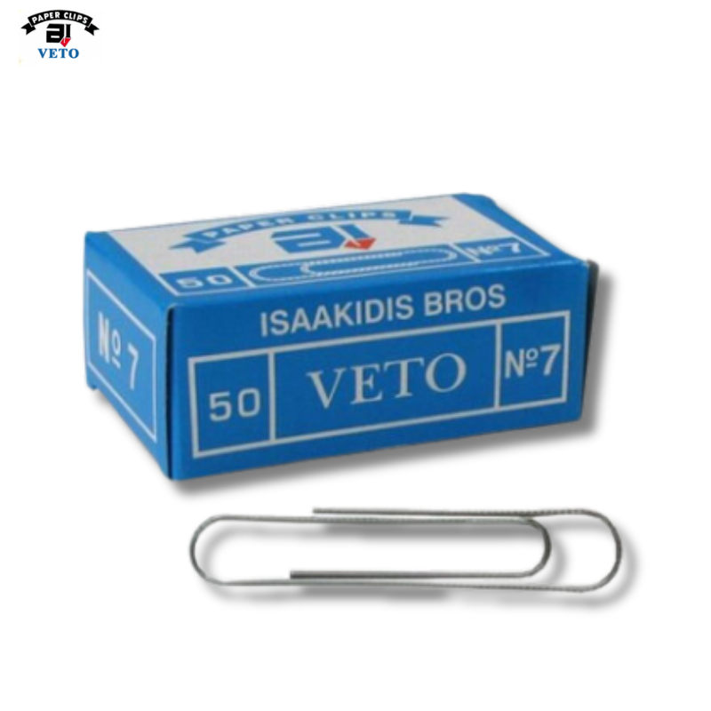Fasteners Metallic VETO, No7, 75mm, Box of 50 Pcs.