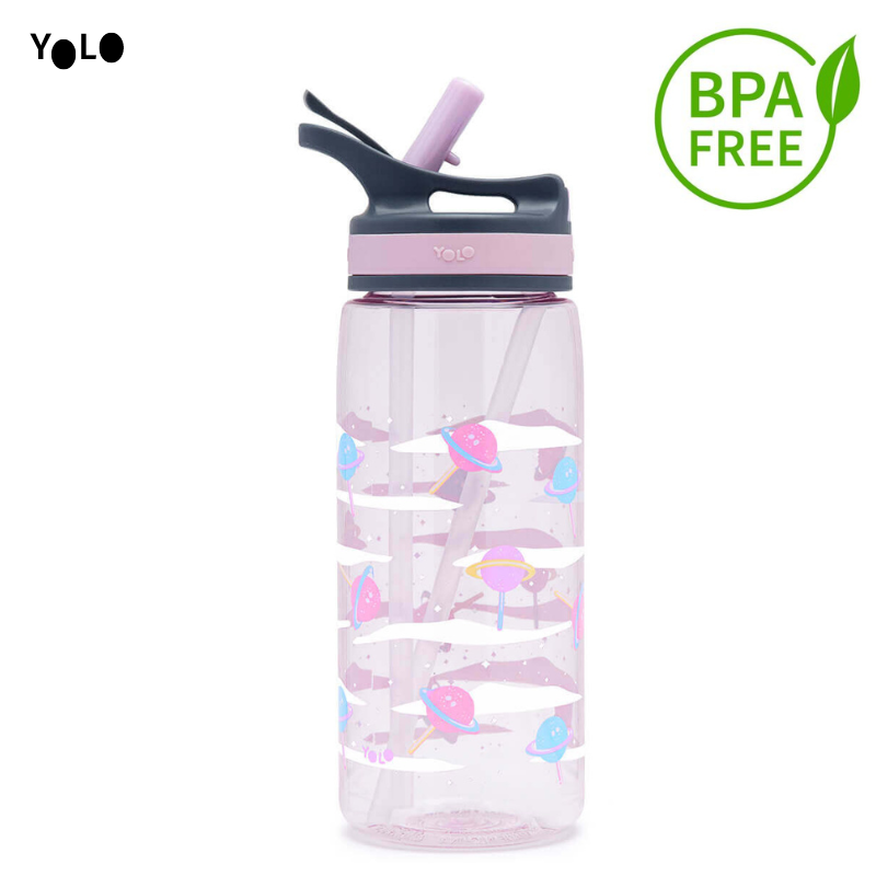 Παγούρι με καλαμάκι από Tritan BPA FREE 500ml Galactic Lollipop - YOLO