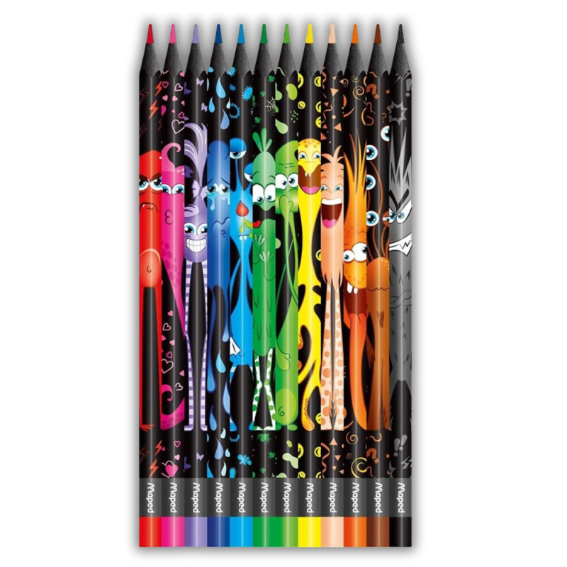 Color Peps Monsters Crayons 12 pcs 862612 - Maped