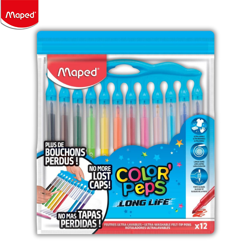 Paint markers Color peps Long Life Inno 12 Colors 84505 - Maped