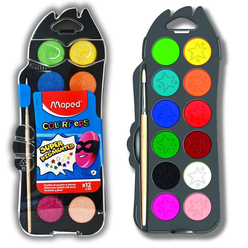 Color'peps Watercolors 12 Colors - Maped