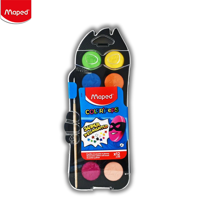 Color'peps Watercolors 12 Colors - Maped