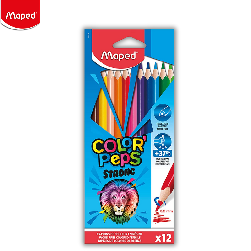 Color Peps Strong crayons 12 pcs 862712 - Maped
