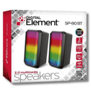 Ηχεία Υπολογιστή 2.0 με RGB Φωτισμό και Bluetooth Ισχύος 5W - Element SP-80BT
