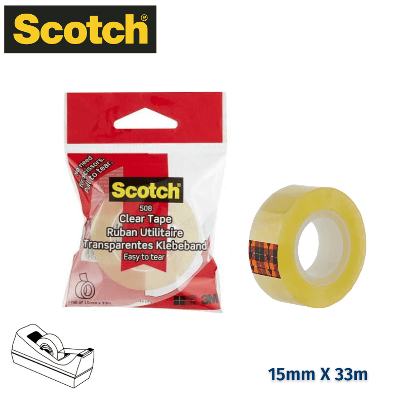 Σελοτέιπ - Κολλητική Ταινία Scotch 3M Clear Tape 508 15mmx33m