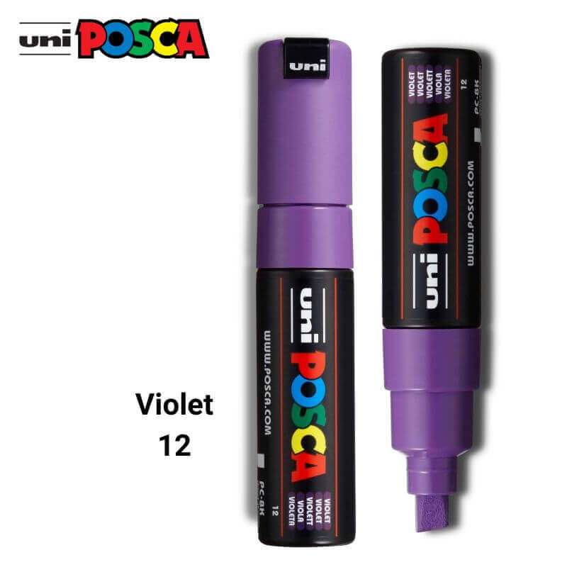 Ακρυλικός Μαρκαδόρος Σχεδίου POSCA PC-8K, Violet, Βιολετί 12