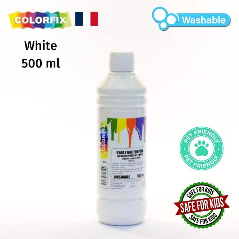 Σχολική Τέμπερα Ζωγραφικής Colorfix 500ml White