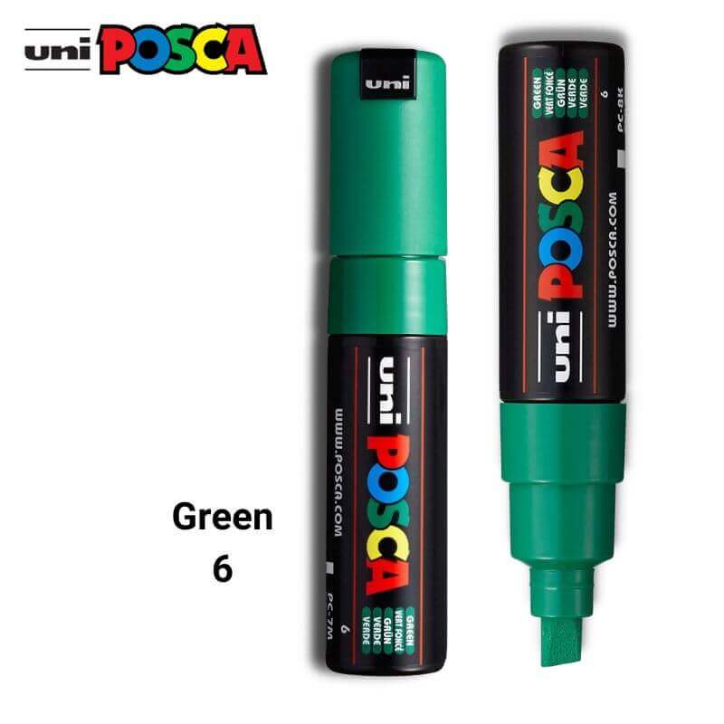 Ακρυλικός Μαρκαδόρος Σχεδίου POSCA PC-8K, Green, Πράσινο 6