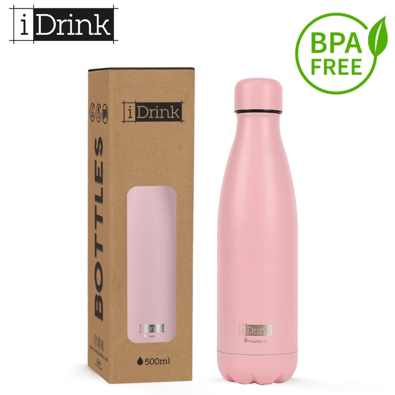 Ανοξείδωτο Παγούρι Θερμός Ανοξείδωτο Παγούρι Θερμός BPA FREE, 500ml "Pink" ID0015 - I Drink Psalidixarti.gr