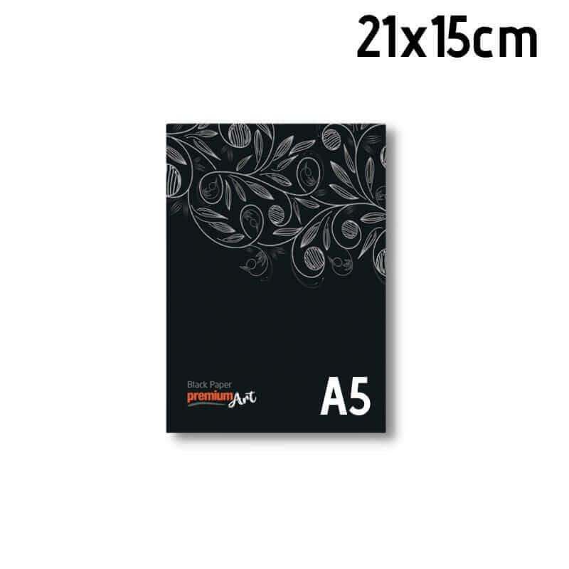 Μπλοκ σχεδίου με Mαύρο Xαρτί 140gr/m2 - Α5, 21Χ15cm