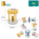 Ξύλινη Κουδουνίστρα "Κύλινδρος Ζωάκια" - Viga Κουδουνίστρα Psalidixarti.gr