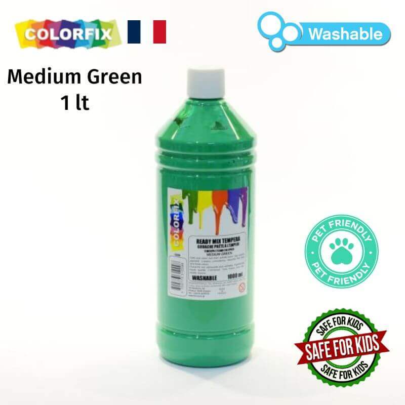 Σχολική Τέμπερα Ζωγραφικής Colorfix 1lt Medium Green