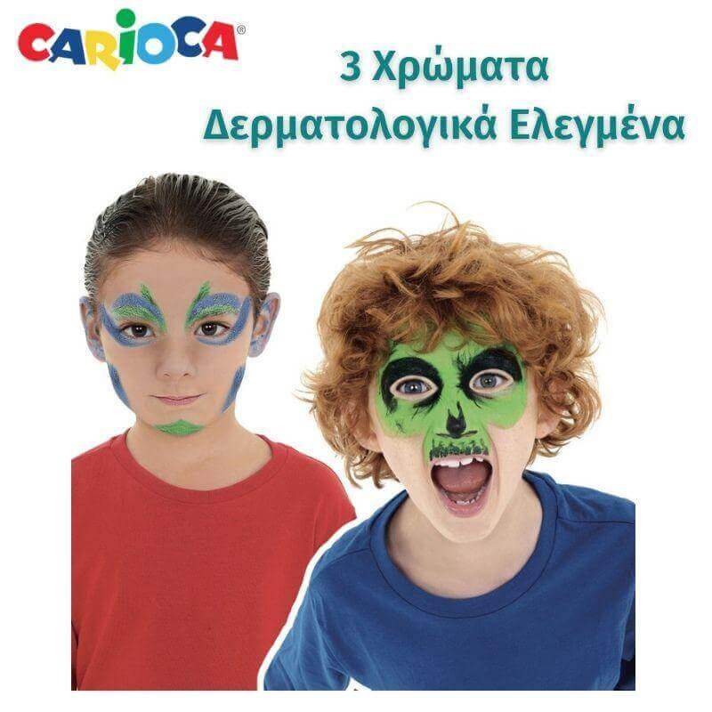 Χρώματα Προσώπου Μαρκαδόροι Carioca MaskUp/3 Monster Χρώματα Προσώπου Psalidixarti.gr