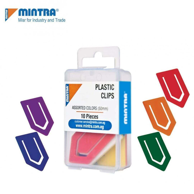 Σελιδοδείκτες χρωματιστοί πλαστικοί 50mm, κουτί 10 τεμ. Mintra