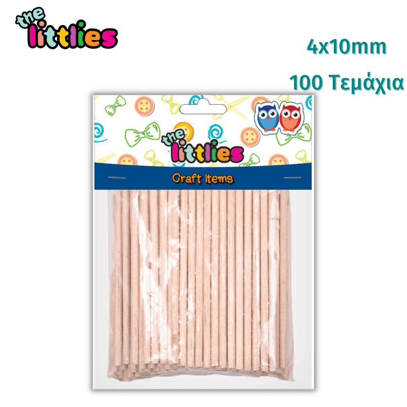 Craft Sticks Natural Color Cylindrical 4x100mm 100pcs