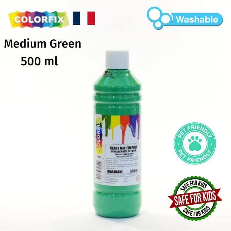 Σχολική Τέμπερα Ζωγραφικής Colorfix 500ml Medium Green