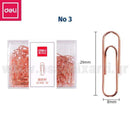 Συνδετήρες Μεταλλικοί DELI ROSE GOLD, No3, 29mm, Κουτί 160 Τεμ. Συνδετήρες Psalidixarti.gr