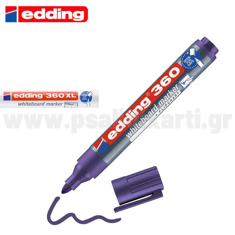 EDDING 360XL Refillable Whiteboard Marker, Violet