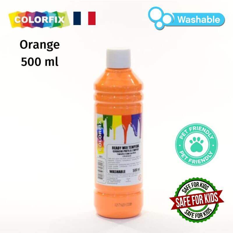 Σχολική Τέμπερα Ζωγραφικής Colorfix 500ml Orange