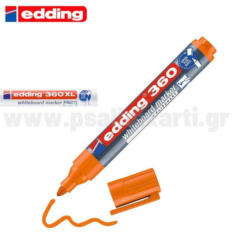 EDDING 360XL Refillable Whiteboard Marker, Orange
