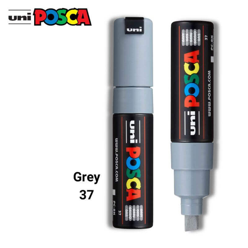 Ακρυλικός Μαρκαδόρος Σχεδίου POSCA PC-8K, Grey, Γκρι 37